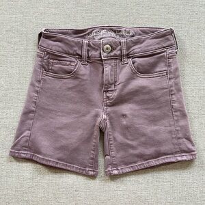 AEO Midi Super Stretch Twills Mauve Shorts